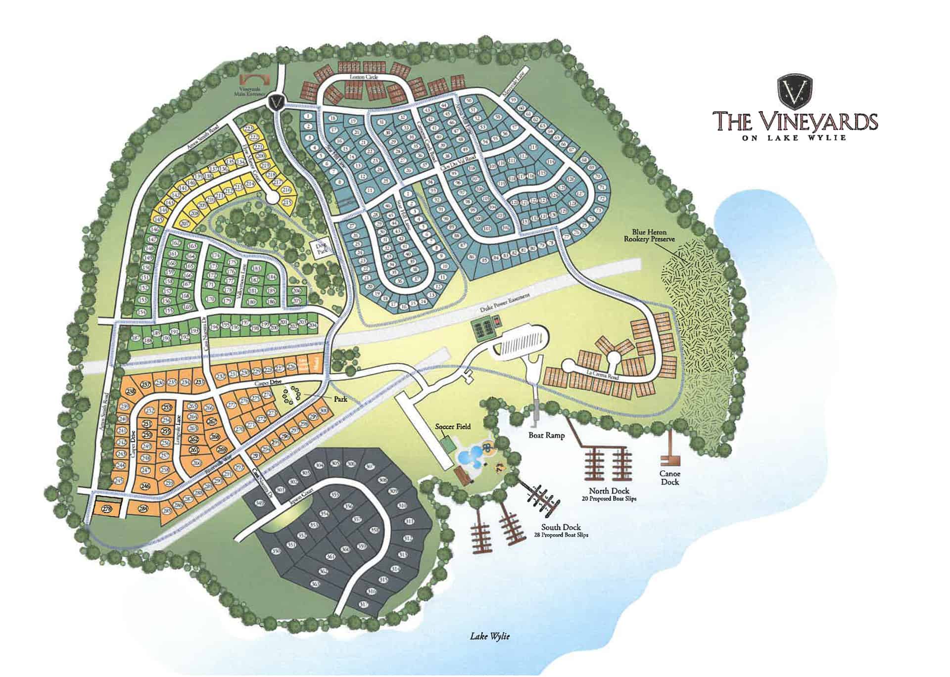 Community Map of The Vineyards on Lake Wylie